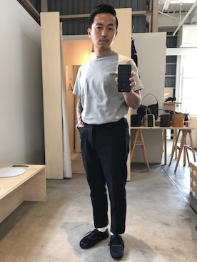 「G&F Co.（ジーアンドエフコー）のアイテム（パンツ）」を使った、NobuoYamaguchiさん（メンズ・165cm）の夏コーディネート