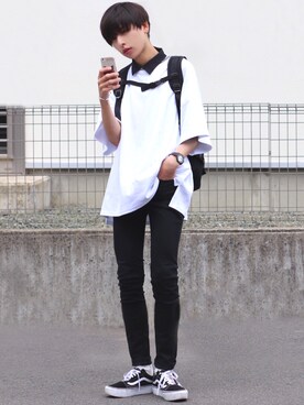 「Add+（アッド）のアイテム」を使った、ろむしさん（メンズ・175cm）の夏コーディネート