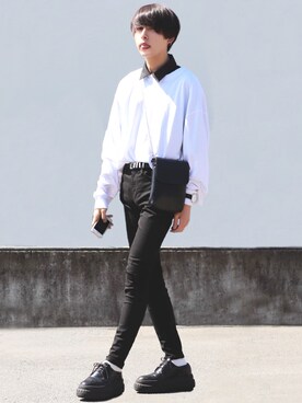 「アイテム（ドレスシューズ）」を使った、ろむしさん（メンズ・174cm）の秋コーディネート