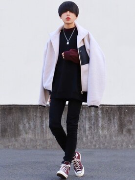 「Wilt（ウィルト）のアイテム」を使った、ろむしさん（メンズ・174cm）の冬コーディネート