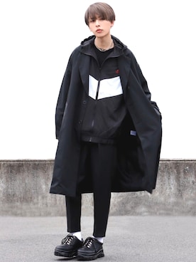 「KANGOL（カンゴール）のアイテム（ナイロンジャケット）」を使った、ろむしさん（メンズ・174cm）の春コーディネート