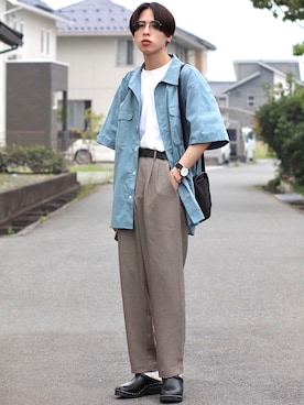 ろむしさん（メンズ・174cm）の夏コーディネート