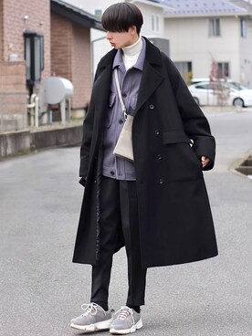 「Loose/ルース（ルース）のアイテム（その他アウター）」を使った、ろむしさん（メンズ・174cm）の秋コーディネート