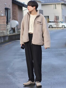 「anown（アノン）のアイテム（ジャケット/アウター）」を使った、ろむしさん（メンズ・174cm）の冬コーディネート