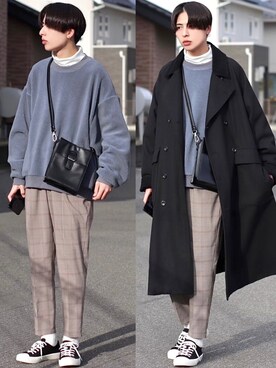 「Loose/ルース（ルース）のアイテム（その他アウター）」を使った、ろむしさん（メンズ・174cm）の冬コーディネート