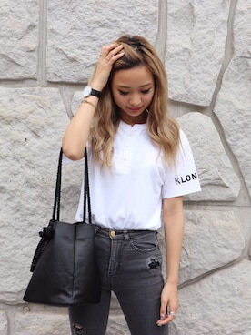 「Guess（ゲス）のアイテム（アクセサリー）」を使った、klon_yurikaさん（レディース・163cm）の夏コーディネート