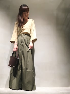 「Daniel＆Bob（ダニエルアンドボブ）のアイテム（バッグ）」を使った、GA-SUさん（レディース・158cm）の春コーディネート