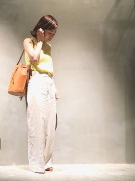 「Daniel & Bob（ダニエル&ボブ）のアイテム（バッグ）」を使った、GA-SUさん（レディース・158cm）の春コーディネート
