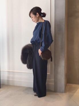「HELIOPOLE（エリオポール）のアイテム（パンツ）」を使った、GA-SUさん（レディース・158cm）の秋コーディネート