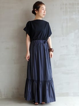 「HELIOPOLE（エリオポール）のアイテム」を使った、GA-SUさん（レディース・158cm）の夏コーディネート