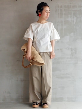 「HELIOPOLE（エリオポール）のアイテム」を使った、GA-SUさん（レディース・158cm）の夏コーディネート