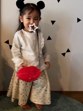 「節分」｜「アイテム（その他）」を使った、you☺︎さん（キッズ・90cm）の冬コーディネート