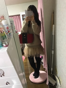 「スナイデル」｜「アイテム（PC・スマホグッズ/家電）」を使った、yuutanさん（レディース・148cm）の冬コーディネート