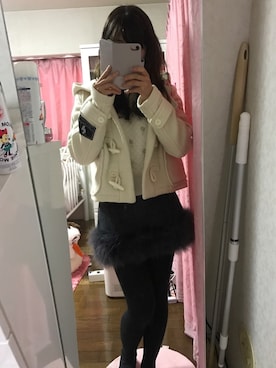 「スナイデル」｜「アイテム（ダッフルコート）」を使った、yuutanさん（レディース・148cm）の春コーディネート