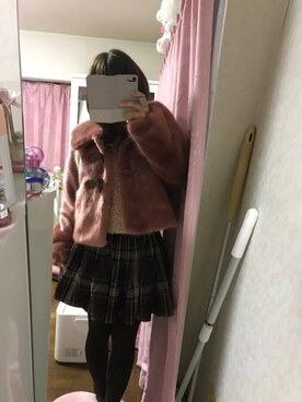 「dazzlin（ダズリン）のアイテム（その他アウター）」を使った、yuutanさん（レディース・148cm）の冬コーディネート