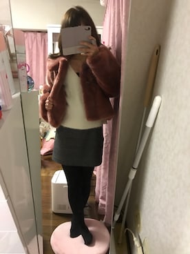 「dazzlin（ダズリン）のアイテム（その他アウター）」を使った、yuutanさん（レディース・148cm）の冬コーディネート