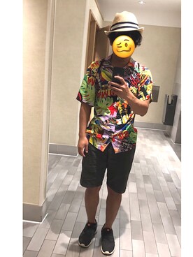 「hawaii」｜「アイテム（帽子）」を使った、Takiさん（メンズ・171cm）の秋コーディネート
