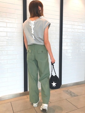 「CONVERSE TOKYO（コンバーストウキョウ）のアイテム」を使った、haruka.Sさん（レディース・160cm）の夏コーディネート