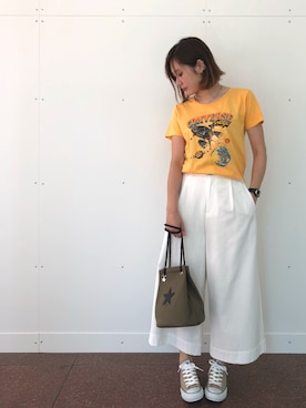 「CONVERSE TOKYO（コンバーストウキョウ）のアイテム」を使った、haruka.Sさん（レディース・160cm）の夏コーディネート