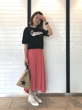 「CONVERSE TOKYO（コンバーストウキョウ）のアイテム」を使った、haruka.Sさん（レディース・160cm）の夏コーディネート