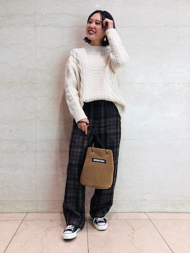 「CONVERSE TOKYO（コンバーストウキョウ）のアイテム」を使った、haruka.Sさん（レディース・160cm）の秋コーディネート