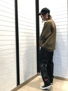 「CONVERSE TOKYO（コンバーストウキョウ）のアイテム（キャップ）」を使った、haruka.Sさん（レディース・160cm）の冬コーディネート