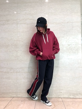 「CONVERSE TOKYO（コンバーストウキョウ）のアイテム（キャップ）」を使った、haruka.Sさん（レディース・160cm）の冬コーディネート