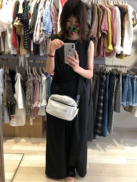 「moussy」｜「アイテム（つなぎ/オールインワン）」を使った、Miku*さん（レディース・166cm）の夏コーディネート