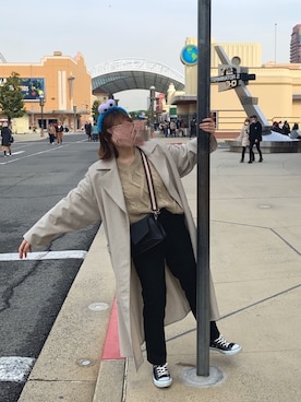 「ユニバ」｜「アイテム（その他アウター）」を使った、リカさん（レディース・159cm）の春コーディネート