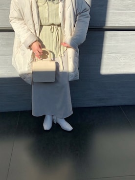「Lattice（Lattice）のアイテム（バッグ）」を使った、moneさん（レディース・152cm）の冬コーディネート