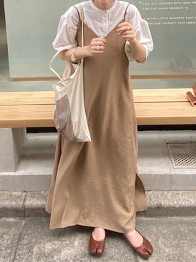 「アイテム（シャツワンピース）」を使った、moneさん（レディース・152cm・20代）の夏コーディネート