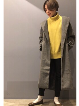 「AMERICAN HOLIC」｜「アイテム（その他アウター）」を使った、minaさん（レディース・161cm）の冬コーディネート