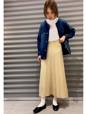 「AMERICAN HOLIC」｜「アイテム（ブルゾン）」を使った、minaさん（レディース・161cm）の春コーディネート