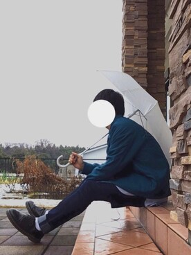 「雨」｜「アイテム（その他アウター）」を使った、TAKUMI.さん（メンズ・171cm）の夏コーディネート