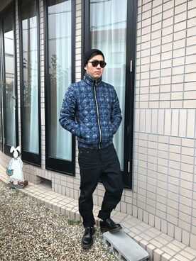 「G-STAR RAW（ジースターロゥ）のアイテム（ダウンジャケット/コート）」を使った、Dj MushRoomさん（メンズ・170cm）の冬コーディネート