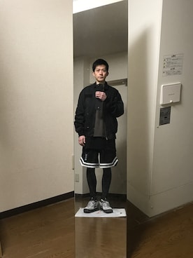 「アイテム（ブルゾン）」を使った、エイチエムさん（メンズ・174cm・30代）の冬コーディネート