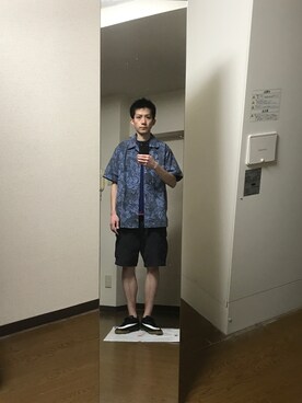 「Blue Standard （ブルースタンダード）のアイテム（トップス）」を使った、エイチエムさん（メンズ・174cm）の秋コーディネート