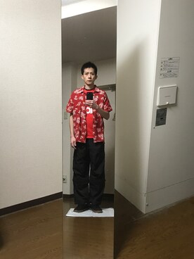 「CONVERSE（コンバース）のアイテム（パンツ）」を使った、エイチエムさん（メンズ・174cm）の秋コーディネート