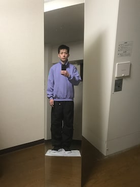 「CONVERSE（コンバース）のアイテム（パンツ）」を使った、エイチエムさん（メンズ・174cm）の冬コーディネート