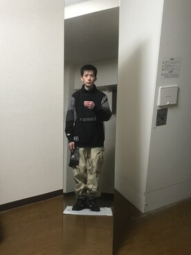 「アイテム（ブルゾン）」を使った、エイチエムさん（メンズ・174cm・40代）の春コーディネート