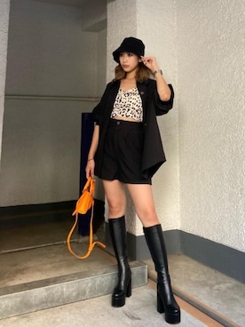 「ブーツコーデ」｜「アイテム（その他アウター）」を使った、MIRIさん（レディース・163cm）の秋コーディネート