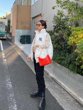 「ブーツコーデ」｜「アイテム（その他アウター）」を使った、MIRIさん（レディース・163cm）の秋コーディネート