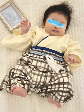 「百日祝い」｜tapibabyさん（キッズ・80cm）の秋コーディネート