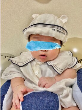 「百日祝い」｜tapibabyさん（キッズ・80cm）の秋コーディネート