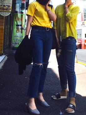 「PANDORA（パンドラ）のアイテム（ブレスレット、シルバー系）」を使った、Sobamさん（レディース・160cm）の夏コーディネート