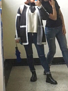 「sappunのアイテム（ブーツ、ブラック系）」を使った、Sobamさん（レディース・160cm）の夏コーディネート