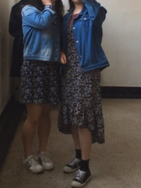 「無印良品（ムジルシリョウヒン）のアイテム（スニーカー、ブラック系）」を使った、Sobamさん（レディース・160cm）の夏コーディネート