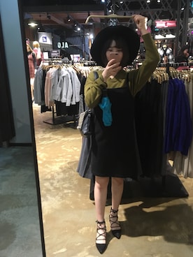 「sappunのアイテム（ドレスシューズ、ブラック系）」を使った、Sobamさん（レディース・160cm）の夏コーディネート