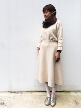 「m.soeur（エムスール）のアイテム」を使った、m.soeurさん（レディース・152cm）の冬コーディネート