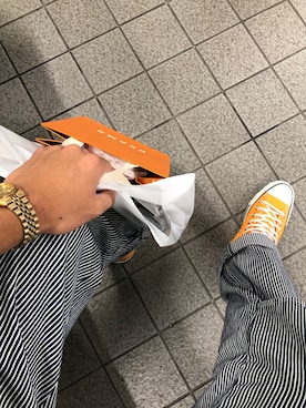 「CONVERSE TOKYO（コンバーストウキョウ）のアイテム（シューズ）」を使った、T'slandさん（メンズ・168cm）の夏コーディネート
